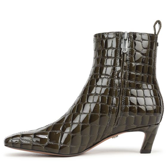 Dark Cactus Green Croco Leather
