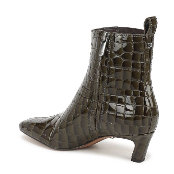 Dark Cactus Green Croco Leather