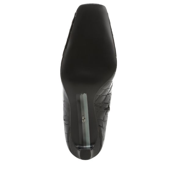 Black Croco Leather-Sole