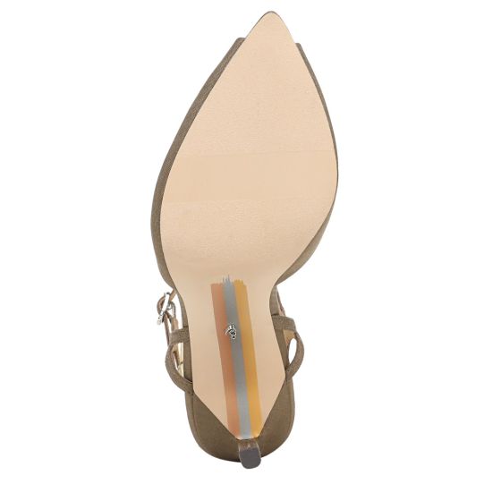 Dark Grey Silver/Sage Satin Fabric-Sole