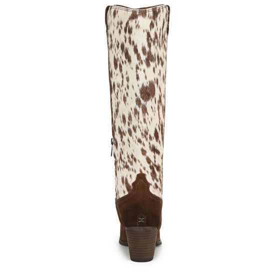 Warm Nutmeg Brown Cow Print Brahma Hair/Suede