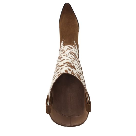 Warm Nutmeg Brown Cow Print Brahma Hair/Suede