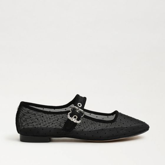 Black Mini Polka Dot Mesh