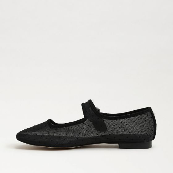 Black Mini Polka Dot Mesh