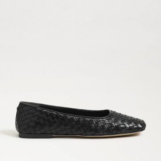 Black Woven Leather