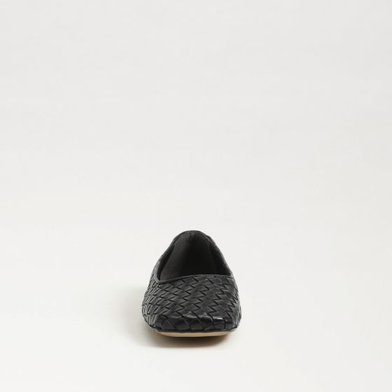 Black Woven Leather