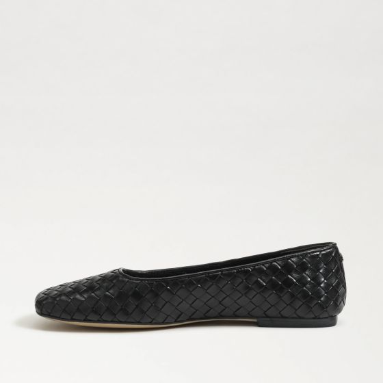 Black Woven Leather