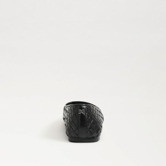 Black Woven Leather