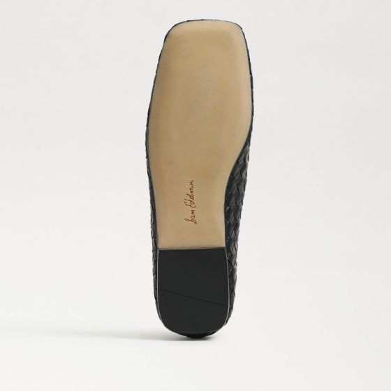 Black Woven Leather-Sole