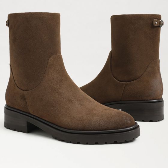 Washed Mocha Brown Suede