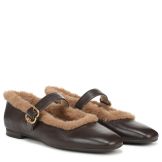 Michaela Fur Mary Jane Flat
